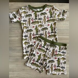 Fletch Brand Kids Fish Print Pajama Set - 4T